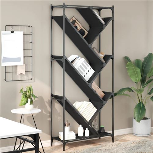 VIDAXL - Bibliothèque - Design Industriel - Noir - 79x30x180 cm - Image 3