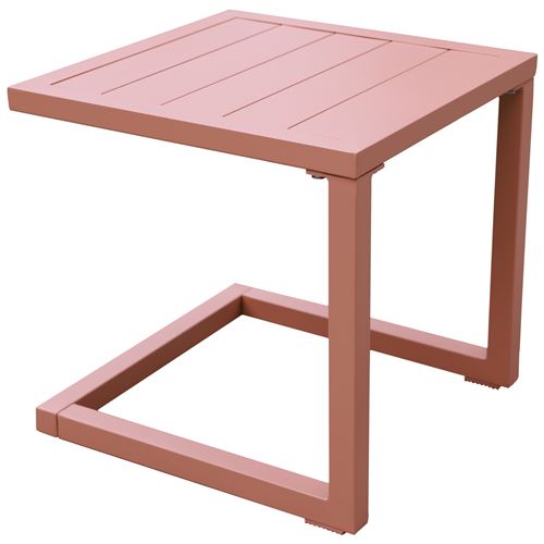 Table d'appoint BARBADOS en aluminium terracotta