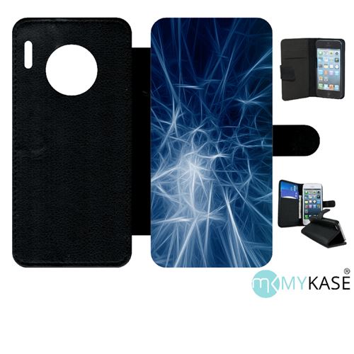 Etui My-Kase pour Mate 30 Pro - nebuleux - Simili-cuir Noir