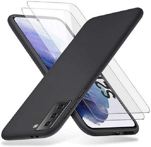 Pack Protection Samsung Galaxy S21 Ultra : Coque Transparente + Film en Verre  trempé, 4Smarts - Noir - Français