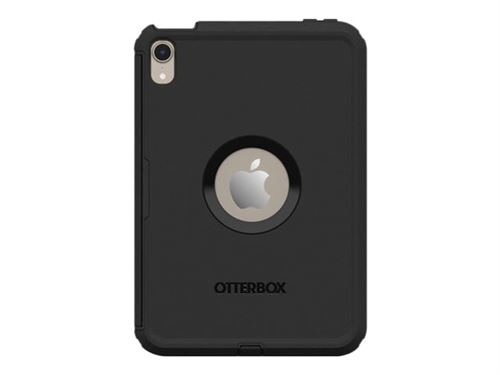 OtterBox Defender Series - Coque de protection pour tablette - support de bouclier - polycarbonate, caoutchouc synthétique - noir - pour Apple iPad mini (6ème génération)