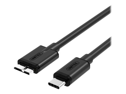 Unitek Y-C475BK - Câble USB - 24 pin USB-C (M) pour Micro-USB de type B (M) - USB 3.1 Gen 1 - 1 m - noir