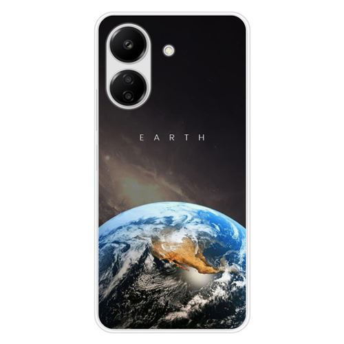 Coque en silicone imprimée compatible Xiaomi Redmi 13C 4G Earth