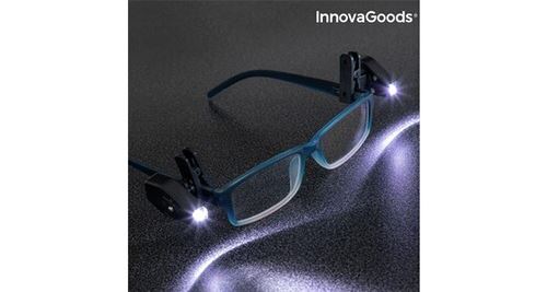Clips à lumière led pour lunettes 360 (2 pièces) - lampe de lecture clip