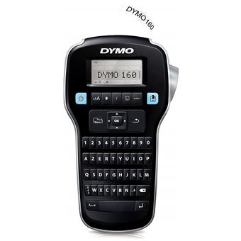 DYMO LabelMANAGER 160 - Étiqueteuse - Noir et blanc - transfert thermique - Rouleau (1,2 cm) - 180 dpi - jusqu'à 12 mm/sec - outil de coupe