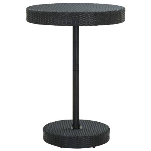 Vidaxl Table De Jardin Noir 75,5x106 Cm R&eacute;sine Tress&eacute;e