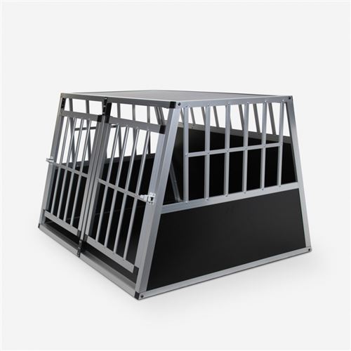 Caisse de transport double pour chien cage rigide en aluminium 104x91x71cm Skaut XL