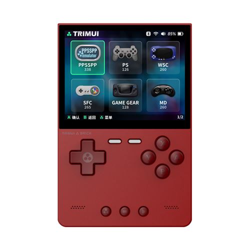 Console de jeu SZSMART Trimui Brick 3,2 pouces Open Source 128 Go - Rouge