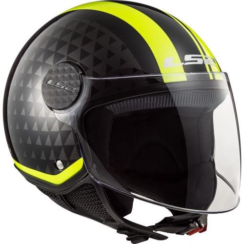 LS2 Casque moto jet Sphere Lux Crush - Noir et jaune