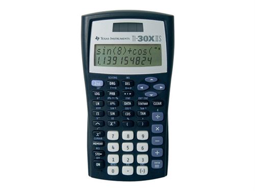 Texas Instruments TI-30X IIS - Calculatrice scientifique - 10 chiffres + 2 exposants - panneau solaire, pile