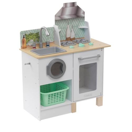KidKraft - 10230 - Cuisine et buanderie en bois Whisk + Wash