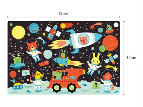 APLI kids - Brillant dans le noir - Espace - puzzle - 60 pièces