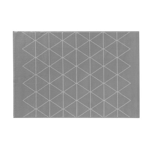Paris Prix - Tapis Tissé Imprimé yvo 60x110cm Gris