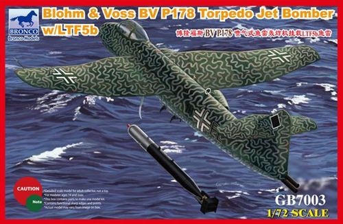 Blohm & Voss Bv P178 Torpedo Jet Bomber W/ltf5b Torpedo- 1:72e - Bronco Models