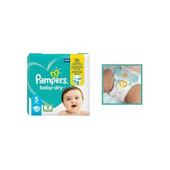 Pampers Couches baby-dry taille 5 Junior, 11-16 kg - Manutention