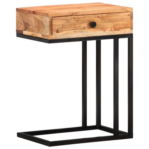 Non Communiqué Brun Vidaxl Bijzettafel U-Vormig 45X30x61 Cm Massief Acaciahout289090