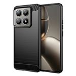 Coque pour Xiaomi 14T et 14T Pro 5G - housse etui silicone gel carbone + film ecran - NOIR - htdmobiles