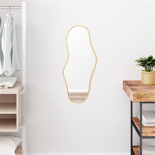 vidaXL Miroir mural Doré 70x30 cm