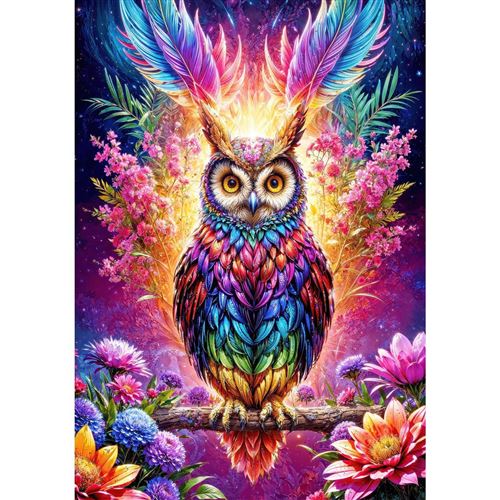 Puzzle 3000 pièces : Chouette Néon EnjoyPuzzle