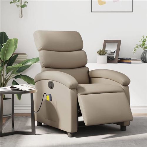 Non Communiqué Beige Vidaxl Fauteuil De Massage, Relaxation Électrique Similicuir Cappuccino