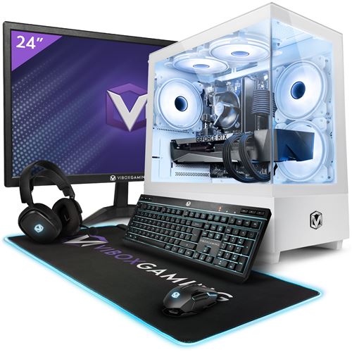 Vibox IV-106 PC Gamer - 24" Écran Pack - 8 Core Intel i7 11700F Processeur 4.9GHz - Nvidia RTX 4080 16Go - 16Go RAM - 240Go SSD - 1To Disque Dur - 850W PSU - Windows 11 - WiFi