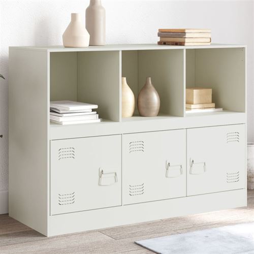 Vidaxl Blanc Buffet Acier - Image 3