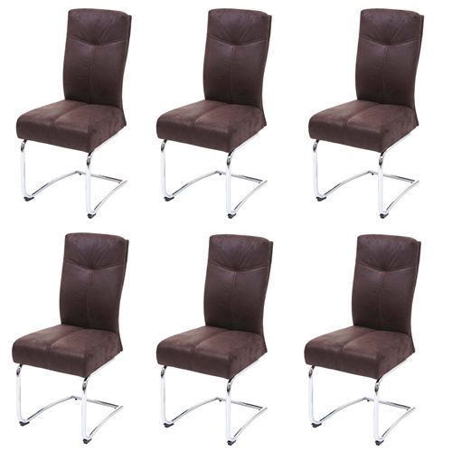 Mendler - Lot de 6 chaises - 105 cm - Marron - Image 3