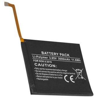 Batterie Li-Polymer 3,85V pour Nokia 6 2018 3000mAh Avizar Noir - 1