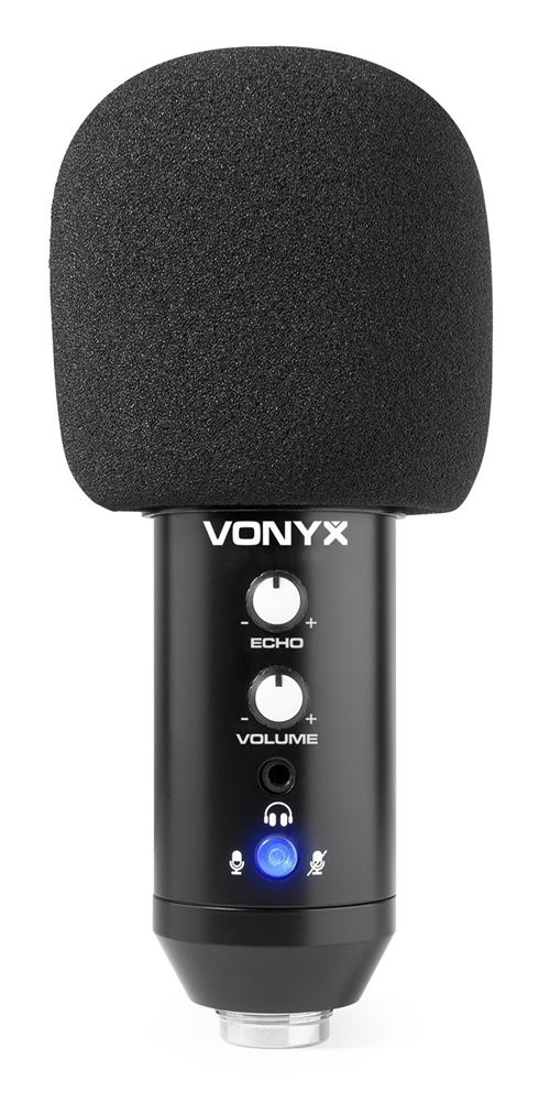 Vonyx CMS320T - Microphone Studio USB avec Bras Articulé Réglable