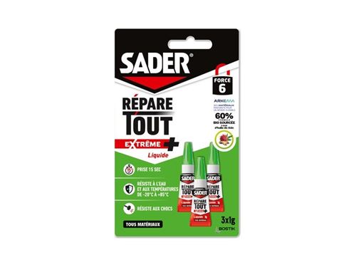 Sader Colle De Reparation Repare Tout Extreme + Liquide Tube 3X1g - Image 3