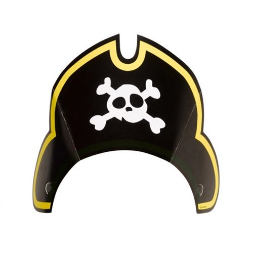 Amscan chapeaux de fête pirates 8 pièces noires