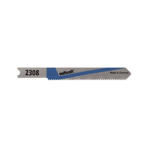 Wolfcraft 2308000 2 Lames de Scies Sauteuse Hss Queue en U Longueur Dentée 52 Mm Dents Ondulées Et Fraisées Pas de Dents 12 Mm