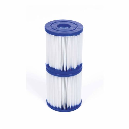 Alice's Garden-Lot de 2 cartouches filtrantes type 1 pour pompe de piscine - 7,8x7,8cm compatibles avec piscines bestway leman, opalite, connemara, diamant, jade et