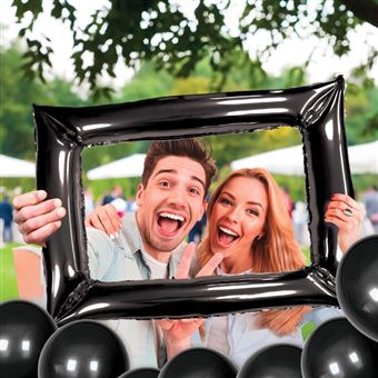 Cadre Photo Booth Gonflable Argenté 85x65 Cm - Décoration Fête, Mariage, Anniversaire