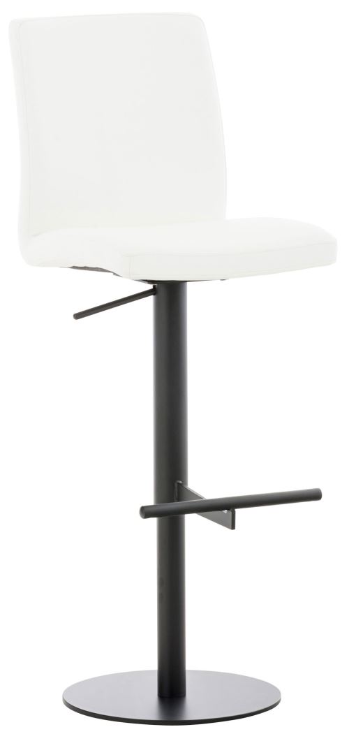 CLP Tabouret de bar Cadiz en similicuir , Noir/Blanc