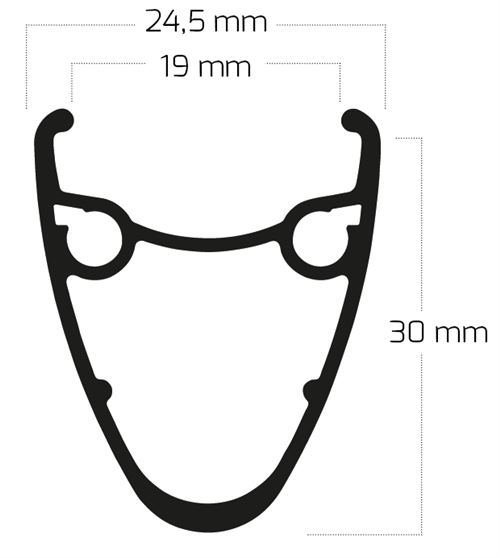 Rim Ryde Dutch 19 - 28/622 * Disque 36 trous en aluminium - Noir