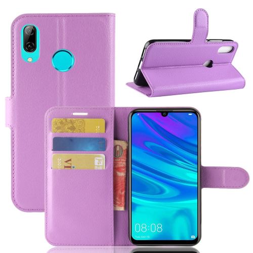 Etui en PU litchi violet pour votre Huawei Y7 (2019)