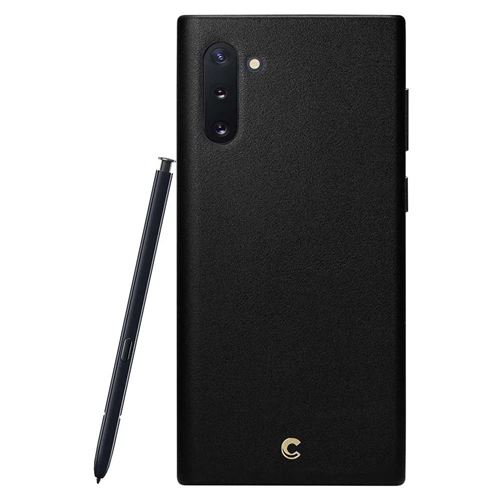Cyrill Ciel Basic Leather - Coque de protection pour téléphone portable - noir - pour Samsung Galaxy Note10