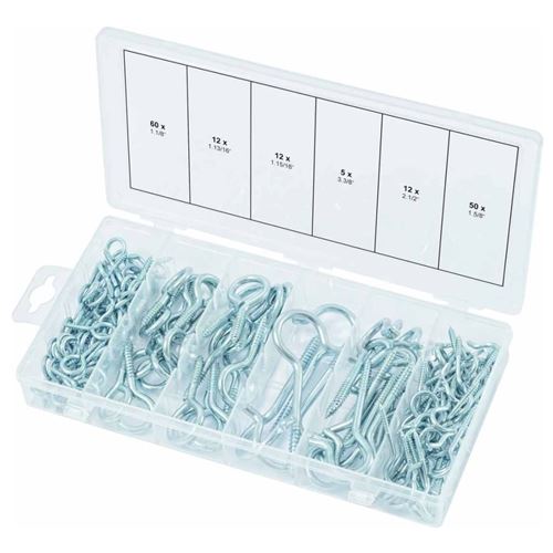 KS Tools Assortiment de pitons à pince et pitons à œil 151 pcs