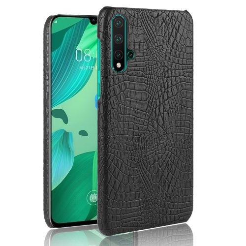 Coque en TPU + PU crocodile noir pour votre Huawei Nova 5/Nova 5 Pro