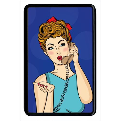Coque Amazon Kindle Fire 7 Pin Up Fond Bleu Electrique