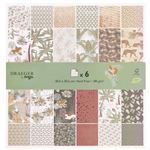 Draeger la carterie Lot de 6 papiers imprimés SAFARI Multicolore