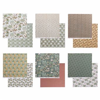 Draeger la carterie Lot de 6 papiers imprimés SAFARI Multicolore