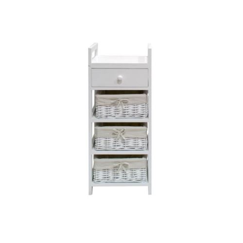 firenza petit meuble de salle de bain l 30 cm - laqué blanc brillant