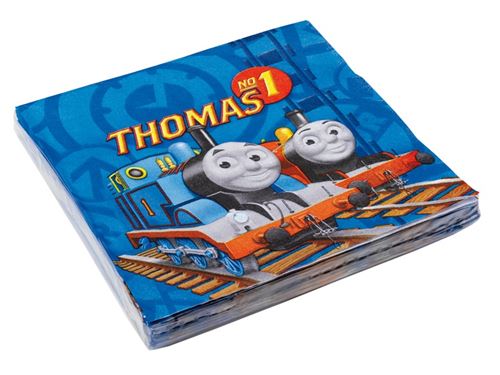 Amscan serviettes Thomas & friends bleu 33x33 cm 8 pièces