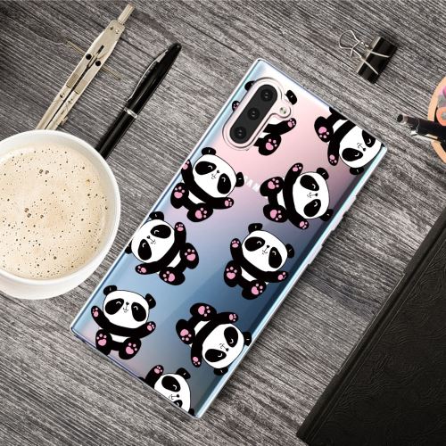 Coque en TPU impression de modèle mignon souple pandas pour votre Samsung Galaxy Note 10