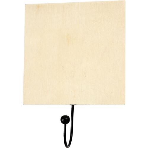 Creotime porte-vêtements en bois avec plaque 12 cm 10 pièces
