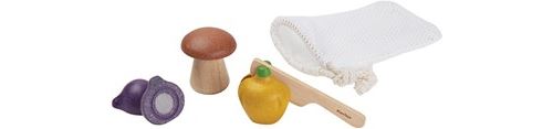 Plan Toys Veggie Set (6 Bags/Pack), 1762, Wood
