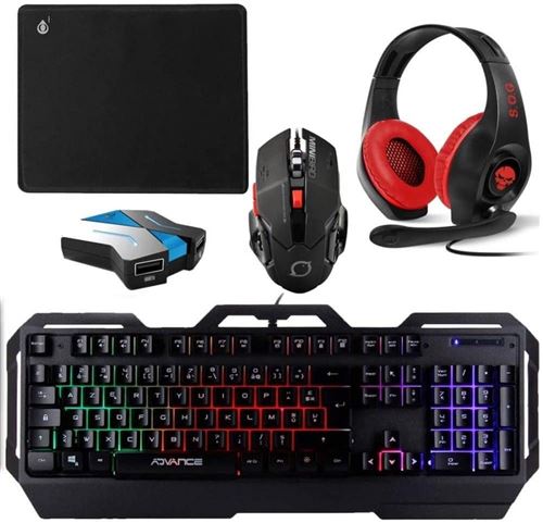 clavier souris pour nintendo switch pgm et casque gamer et t