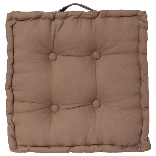 Coussin de sol - 40 x 40 cm Taupe